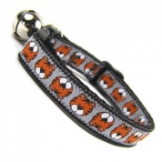Tiger Velvet Diamante Cat Collar